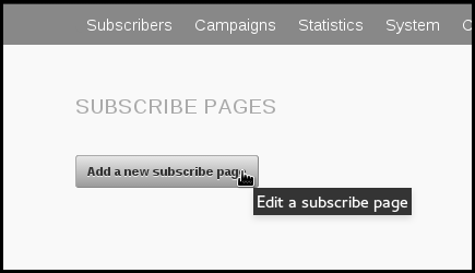 create a subscribe page phpList