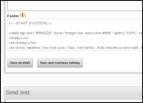 footer in compose window