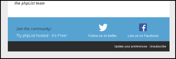 footer in campaign