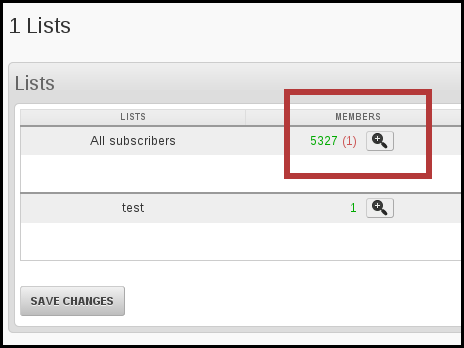 phpList see All subscribers