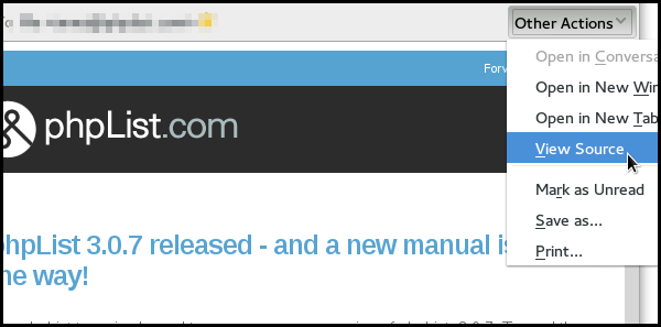 view source of email thunderbird