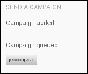 phpList sending a campaign process queue